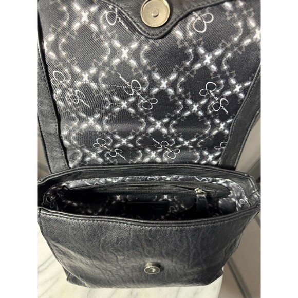 Jessica Simpson Skye FLP Xbody Tote Crossbody Bag Santori/Black Beaded Studded - Picture 9 of 11